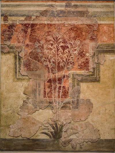 Minojské složení. Panel "Liliy Frescoes" od Minoan