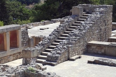 Orientální část paláce krále Minose v Knossu mezi královnou megaron a centrálním dvorem. Kréta. 1600-1450 před naším letopočtem od Minoan