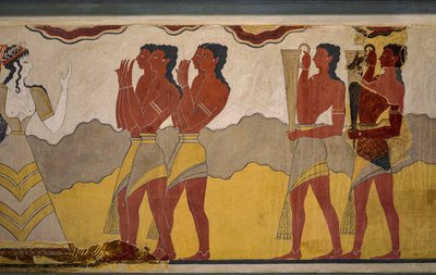 Rekonstrukce průvodové fresky od Minoan