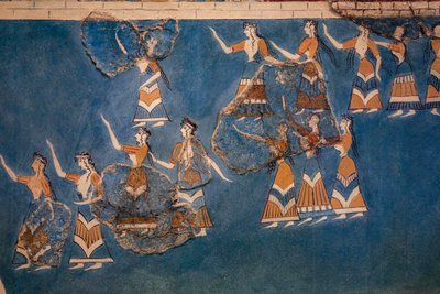 Sacred Grove a taneční freska od Minoan