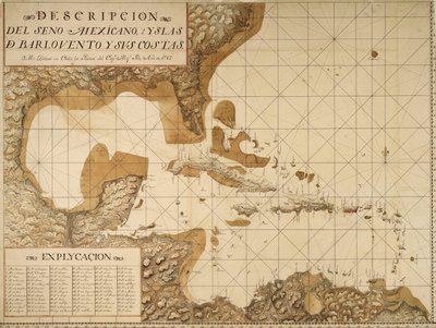 Mapa Mexického zálivu a karibských ostrovů od Miol Polo