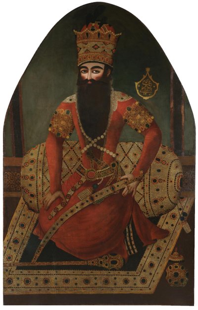 Portrét F. Fath Ali Shah 1797-1834 od Mirza Baba
