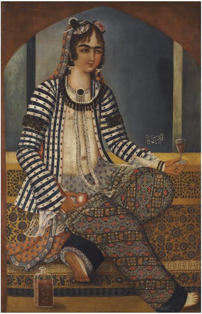 Portrét dámy od Mirza Baba