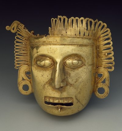 Hrudní masketa, pozdní postklasické období, cca 1350-1521 (zlato) od Mixtec Mixtec