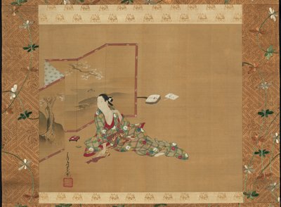 Kráska za zástěnou od Miyagawa Chōshun