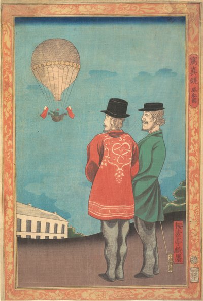 Obrázek balónu, 1860. od Miyagi Gengyo