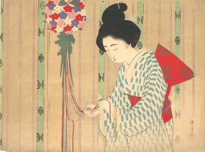 Ornament Ball z kuchie frontispisu románu, ca. 1906. od Mizuno Toshikata