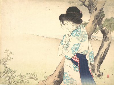 The Mad Woman of Yawata Yawata no kyojo from kuchie frontispiece of a novel, ca. 1905. od Mizuno Toshikata