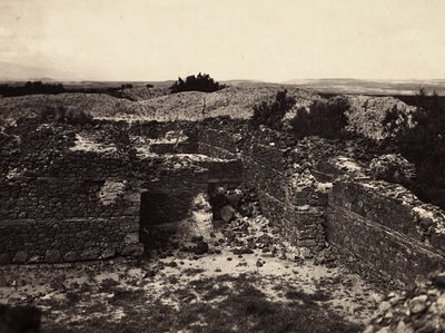 „Budování říše“ ve fašistickém věku: Axum ruiny chrámu Slunce v Adulis, 09.05.1936 (černobílá fotografie) od Modestino Baldinetti