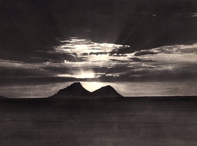 „Building an Empire“ ve fašistickém věku: Mount Abu Gamel, 09.05.1936 (černobílá fotografie) od Modestino Baldinetti
