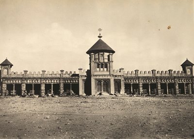 „Budování říše“ ve fašistickém věku: habešský kostel Asmara, 09.05.1936 (černobílá fotografie) od Modestino Baldinetti