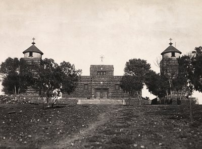 Budování říše v době fašismu: habešský kostel v Asmaře, 9.5.1936 (čb fotografie) od Modestino Baldinetti