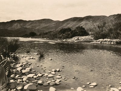 „Budování říše“ ve fašistickém věku: řeka Setit, 09.05.1936 (černobílá fotografie) od Modestino Baldinetti