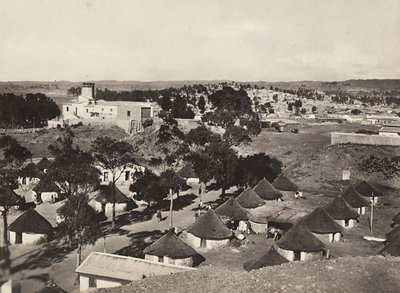 „Budování říše“ ve fašistickém věku: domorodá čtvrť Asmara, 09.05.1936 (černobílá fotografie) od Modestino Baldinetti