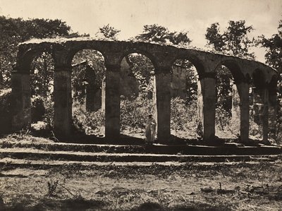 „Budování říše“ ve fašistickém věku: Chrám krále Fasiladas v Gondar, Etiopie, 09.05.1936 (černobílá fotografie) od Modestino Baldinetti