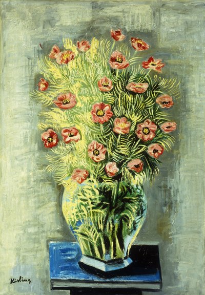 Kytice vlčích máků (Bouquet de Pavots) od Moise Kisling