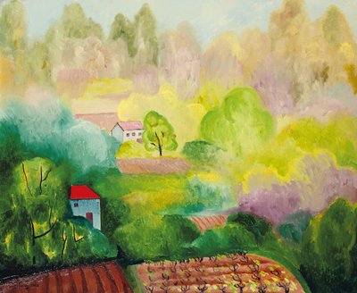 Krajina v Saint Tropez od Moise Kisling