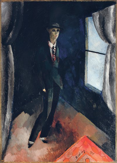 Muž před oknem od Moise Kisling