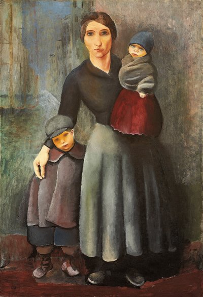 Matka s dětmi od Moise Kisling