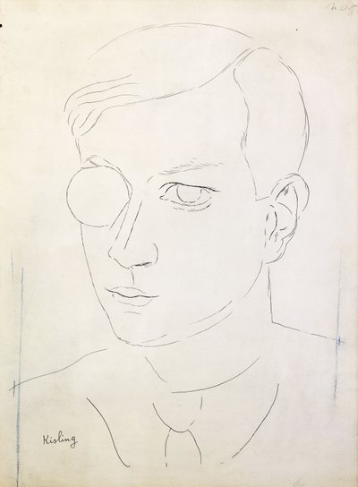 Portrét Tristana Tzary; Portrait de Tristan Tzara od Moise Kisling