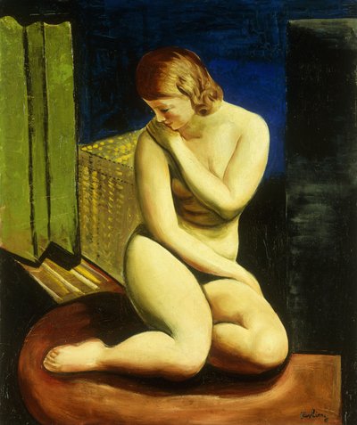 Sedící ženský akt; Femme Nue Assise od Moise Kisling