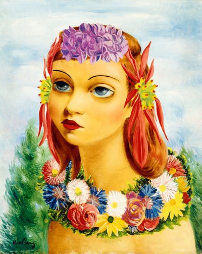 Žena s květinami od Moise Kisling