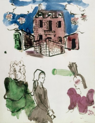 Bühnenbildentwurf und Figurinen von Molière