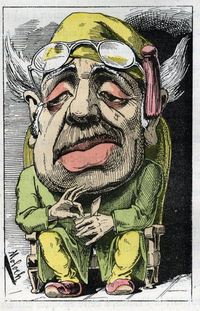 Alegorie paroháče v 19. století v „“Le Trombinoscope““ od Touchatout, kreslený film B. Molocha z roku 1882 (1849-1909). Soukromá sbírka. od Moloch