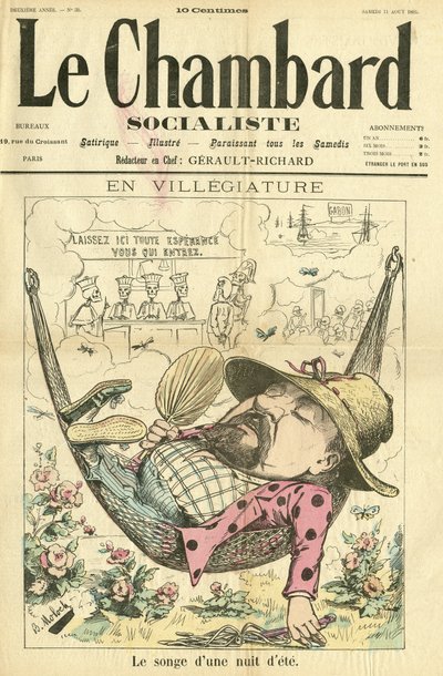 Ilustrace Molocha (1849-1909) pro obálku Le Chambard Socialiste od Moloch
