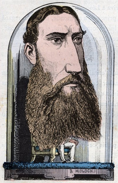 Portrét Leopolda II., belgického krále (Louis Philippe Marie Victor), prince belgického, vévody saského, prince ze Saska-Coburg-Gotha, vévody z Brabanta od Moloch