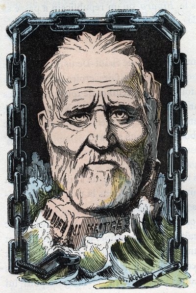 Portrét Louise Augusta (Louis-Auguste) Blanquiho (1805-1881), francouzského socialistického teoretika a revolucionáře. od Moloch