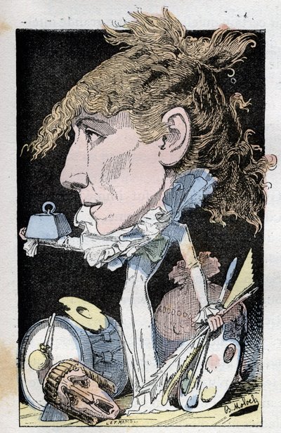 Portrét komičky Henriette Rosine Bernard dit Sarah Bernhardt (1844-1923) od Moloch