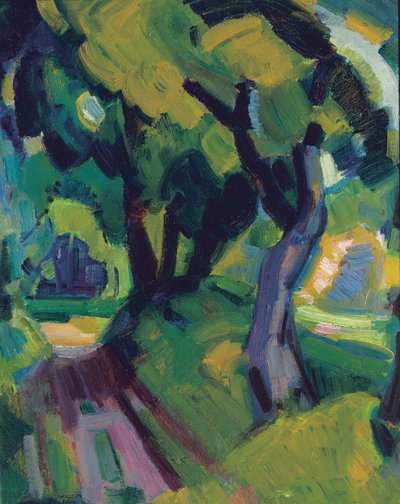 Ulička, možná Bergen (olej na plátně) od Mommie Schwarz