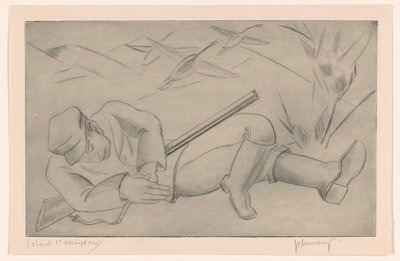 spící lovec od Mommie Schwarz (signed by artist)