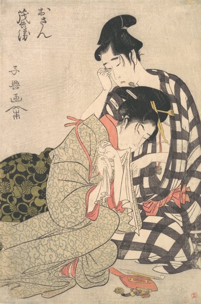 Nespokojení milenci, ca. 1800. od Momokawa Shiko