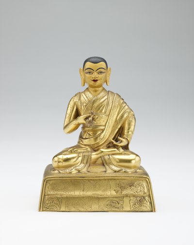 Dvanáctý dalajláma, Trinlay Gyatso, z částečné skupiny lamů a učitelů, polovina 19. od Mongolian School