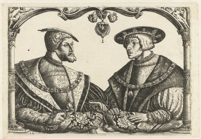 Karel V. a Ferdinand I od Monogrammist CB met boom (attributed to)