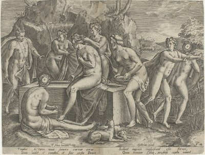 Diana v Actaeonu od Monogrammist FME