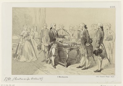 William V ctí hrdiny námořní bitvy u Dogger Bank, 1781 od Monogrammist IHM