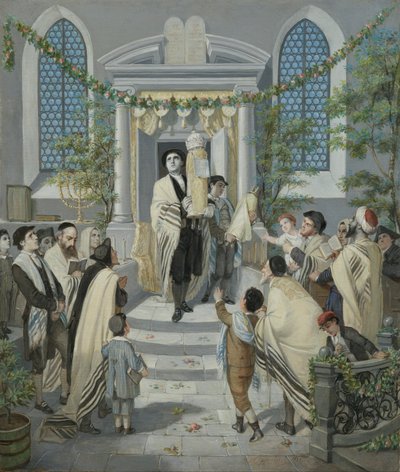 Šavuot (Letnice) (Svátek týdnů neboli Letnice) od Moritz Daniel Oppenheim
