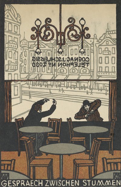 Rozhovor mezi Mutes Gespraech zwischen Stummen, 1907. od Moritz Jung