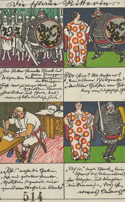 Chytrá dáma rytíř, 1911. od Moritz Jung