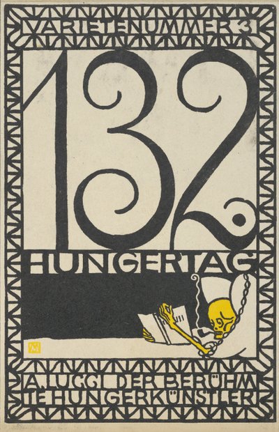 Variety Act 3: 132nd Day of Fasting, A. Lucci, slavný hladový umělec Varietenummer 3: 1..., 1907. od Moritz Jung