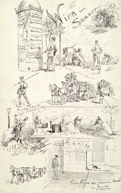 Vídeňské typy 1885 (Vídeň v létě) od Moritz Ledeli