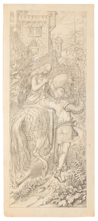 Scéna z pohádky Sedm krkavců a jejich věrná sestra, 1830-1831. od Moritz Ludwig von Schwind