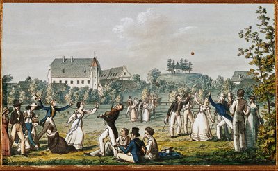 Míčová hra v Atzenbruggu ... (lept) od Moritz Ludwig von Schwind