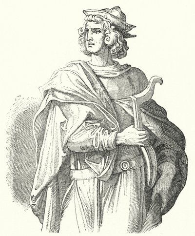 Walther von der Vogelweide, středohornoněmecký lyrický básník (rytina) od Moritz Ludwig von Schwind