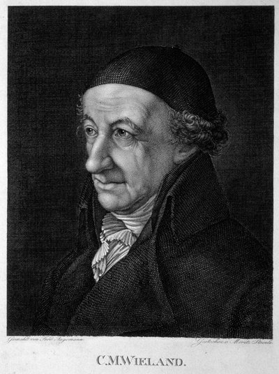Portrét básníka a spisovatele Christopha Martina Wielanda 1733-1813, 19. století. od Moritz Steinla