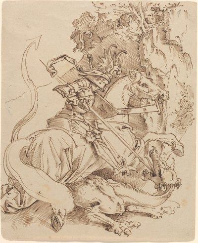 Svatý Jiří a drak od Moritz Ludwig von Schwind