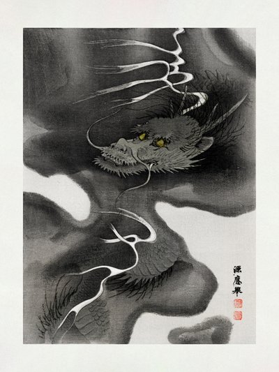 Obálka s drakem (1809–1892) od Morizumi Tsurana